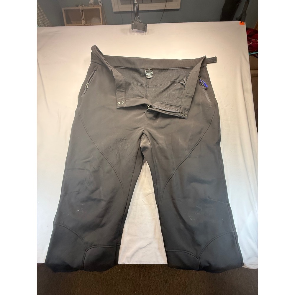 Vertical 9 Mens Snow Pants Size 3X Black Fleece Lined Softshell Ski Snowboard